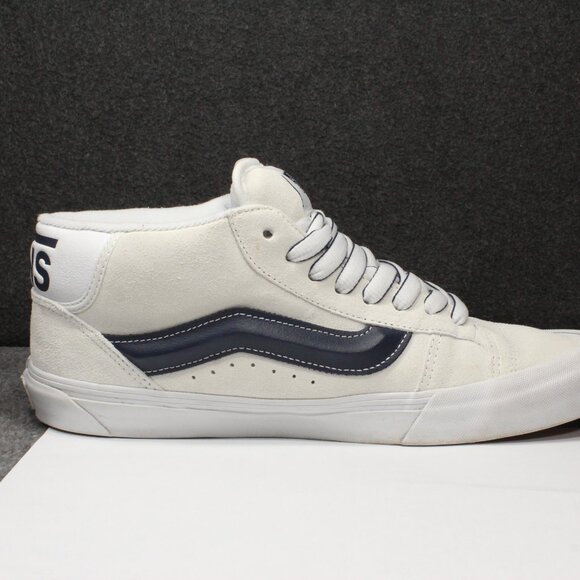 VANS Knu Skool Mid White Black RARE Version Skateboard Shoes Mens Size 10.5 - Picture 5 of 11